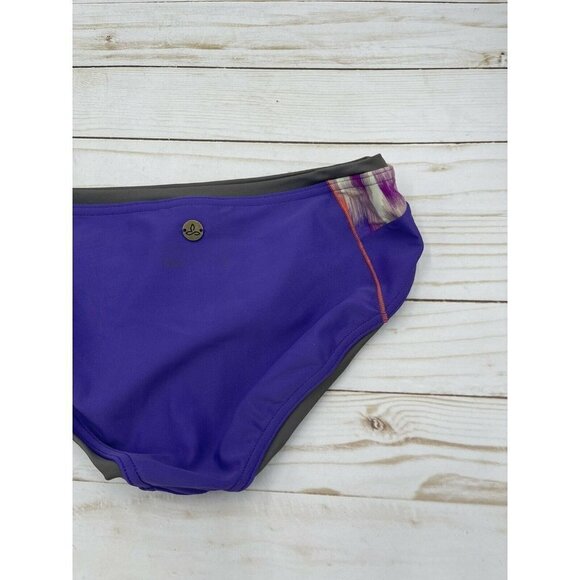 Prana XS NWT Milou Bottom Ultra Violet Ikat Swim Bikini Bottom Purple Gray - Picture 5 of 9